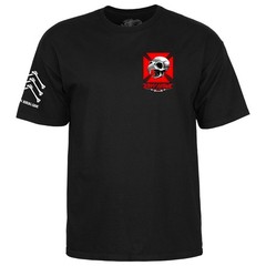 Powell Peralta BONES BRIGADE Tony Hawk CHICKEN SKULL Skateboard T Shirt BLACK