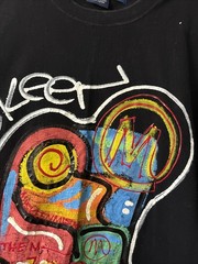 VTG Muskeen Originals 1024 Hand Painted Graffiti Tee 4XL Black Street Y2K Rare