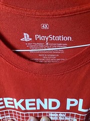 Men’s PlayStation PS4 Controller T Shirt “Weekend Plans” Red 4X