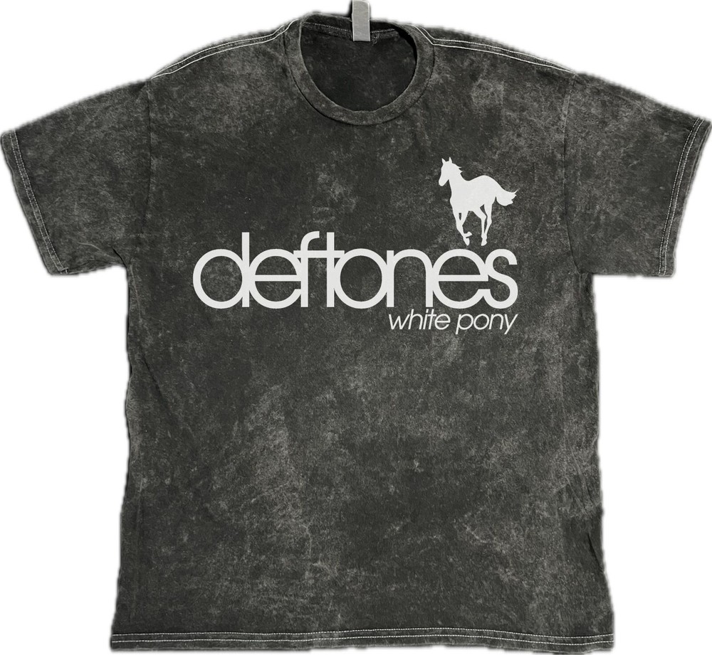 Deftones White Pony T-Shirt Hard Rock Band on 100% Cotton Vintage Washed Tee