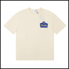RHUDE 16Style Men Women High Quality 100% Cotton Short Sleeve Polo T-Shirt S-2XL