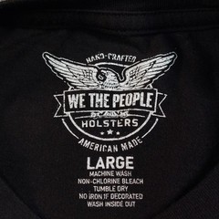 We The People Holsters Mens T-Shirt Large Black Gun Skull Rifle Patriotic Tee