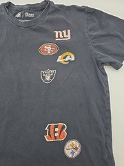 Team Apparel Football T-Shirt Men Large Black AOP Teams Tee.#39706
