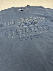 Vintage Pepsi 100% Guaranteed Satisfaction USA Single Stitch Graphic T Shirt S/M