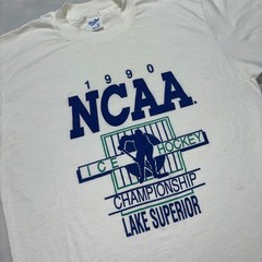 Vintage 90s NCAA Hockey Championship T-Shirt XL Lake Superior LSSU Single Stitch