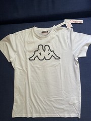 Kappa Logo Man White T-Shirt Slim Fit Streetwear Mens Large With Tags