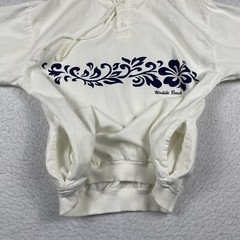 Crazy Shirts Shirt Mens XS Floral Hawaii Drawstring Long Sleeve USA Travel Beach