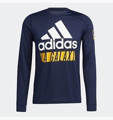 Adidas MLS Men’s Los Angeles Galaxy Creator Long Sleeve T-Shirt, Collegiate Navy