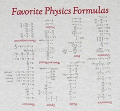 NEW FAVORITE PHYSICS FORMULAS-Upside Down Cheat Math Equations T shirt S-3XL