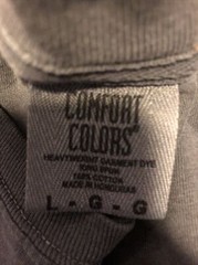 Comfort Colors Men’s Short Sleeves Dyed Gray T-Shirt Size L