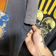 vintage 90s faded thrashed kiss band rock single stitch tee xl