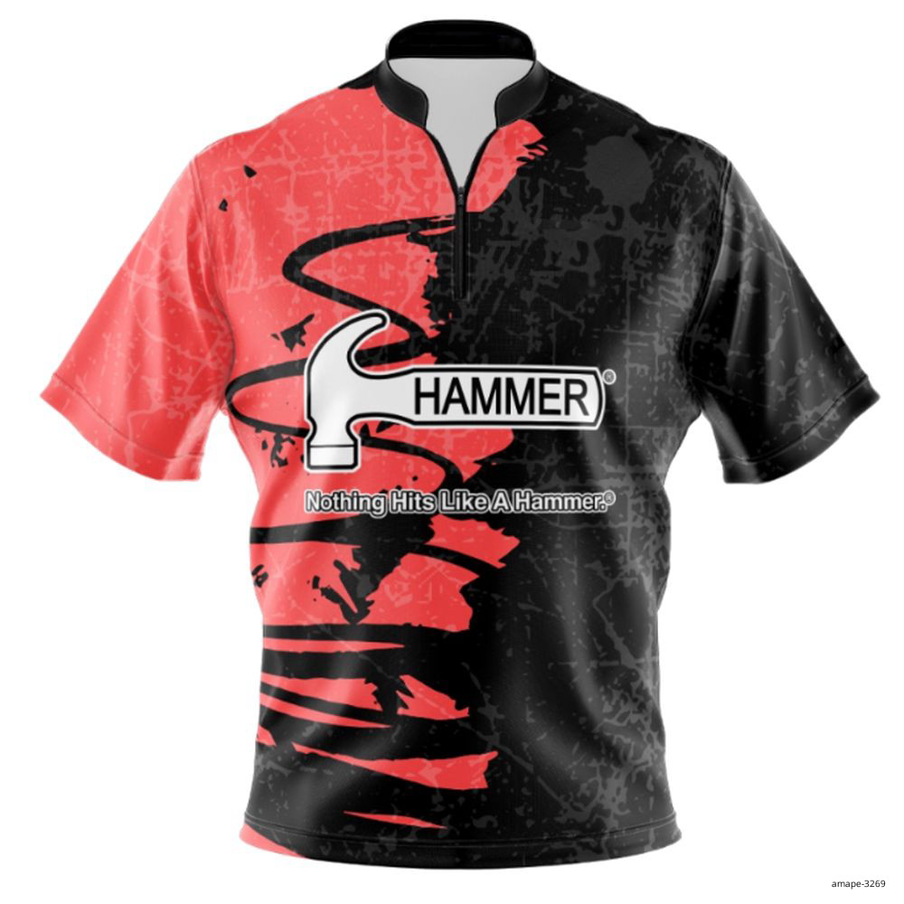 Hammer Orange And Black Quick Jip Bowling Jersey