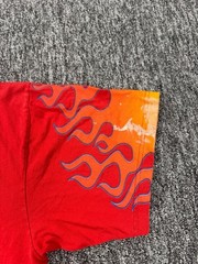JNCO Jeans Shirt Men 2XL Red Graphic 8 Ball Flame Dice Crewneck Vtg Made In USA