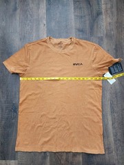 RVCA Men’s Logo T-Shirt Rusty Cotton Knit Short Sleeve Crew Neck Regular M