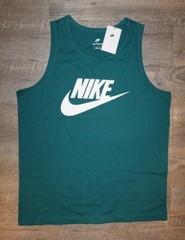 NWT NIKE Men’s Futura Tank Top Dark Teal Green White M L XXL