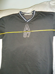 Aeropostale mens S T-shirt V-neck gray cotton blend solid graphic