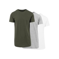 Build Your Brand Shaped Long Tee 3-Pack Men’s T-Shirt Extra Long Cut