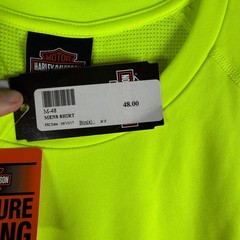 Harley Davidson Mens XL Shirt Neon Yellow Performance Graphic Tee Biker Hi-Vis