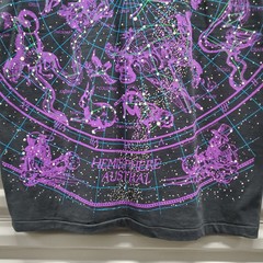 VTG 93 Liquid Blue Disneyland XXL Constellation Astrology Glow Shirt USA NWT AOP
