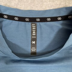 LEG3ND Inspire T Shirt Men Medium Active Training Gym Short Sleeve Cyan Training
