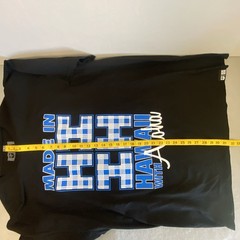 HISEA Made in Hawaii with Aloha Plaid Graphic T-Shirt Black Size 2XL NWOT