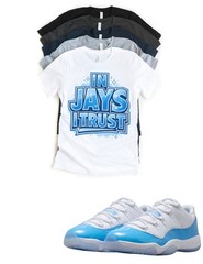 Jordan 11 Concord In Jays I trust Matching T-Shirt | Custom Sneaker Match Tee