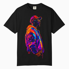 Neon Hip Hop Graphic T-Shirt, Comfort Colors T Shirt, Unisex Streetwear Tee