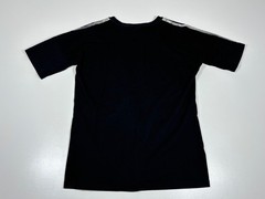 Adidas T Shirt Adult Large Black Three Stripe Casual Athletic Tee Crew Neck