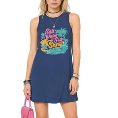 Casual Dresses for Women Novelty Salt Water and Sunshine Graphic Print Beach …