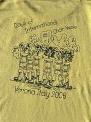 Vintage 2006 Ann Arbor Huron High School Verona Italy Choir T Shirt Yellow Sz XL