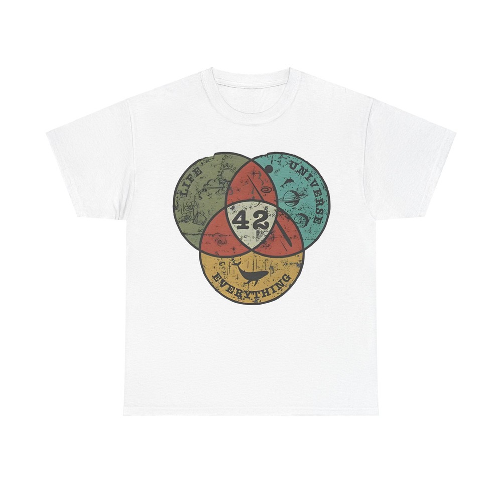 The Hitchhiker’s Guide to the Galaxy 42 Graphic Unisex Tee T Shirt