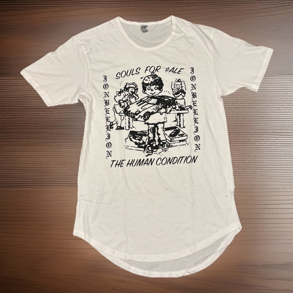 Jon Bellion 2016 “The Human Condition” Concert White Long Body T-Shirt Size L
