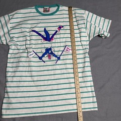 RARE Vintage 90s WDW Disney Blizzard Beach Ice Gator Striped Graphic T-Shirt M