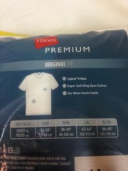 Hanes Premium Men’s 7pk V-Neck T-Shirt – White – FreshIQ Size S (34-36)