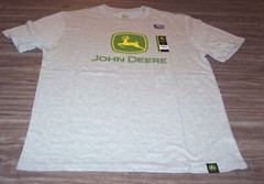 JOHN DEERE Tractors Deer T-Shirt MEN’S SMALL NEW Gray