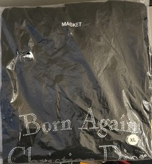 Market Studios Chinatown Designer Inspired Born Again Black T Shirt Mens XL