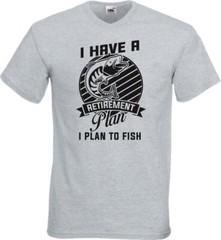 Fishing Retirement Plan Humour Novelty T Shirt Various Colours And Sizes