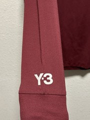 Men’s adidas Y-3 Burgandy 3 Stripes Long Sleeve T-Shirt New IV5621 Size XS