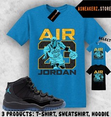 Tee Shirt Matching AJ 11 Gamma Blue 2025 Match Sneaker Vintage Air MJ 23 T-Shirt