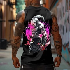 Ball Goku Anime Printed Pure Cotton Tank Top American Men’s and