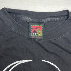 Vintage 90s Hardcore Kenya Shirt Mens 2XL Art Abstract Tee Faded Black