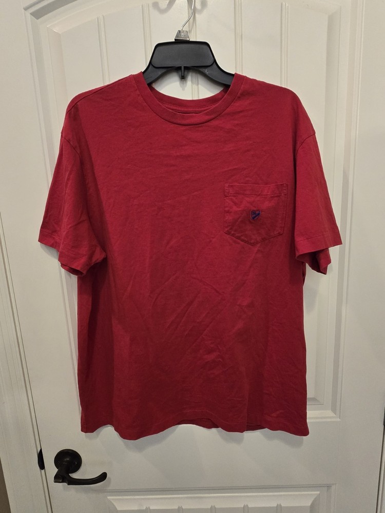 Daniel Cremieux T Shirt Men’s Large Red Cotton Short Sleeve Pocket Tshirt
