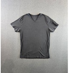 Mack Weldon Shirt Mens Medium Gray V-Neck Anti Odor Supima Workout Gym Casual