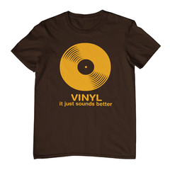 VINYL It sounds better T-SHIRT (Record Collecting LP Album Music Dad Hipster)