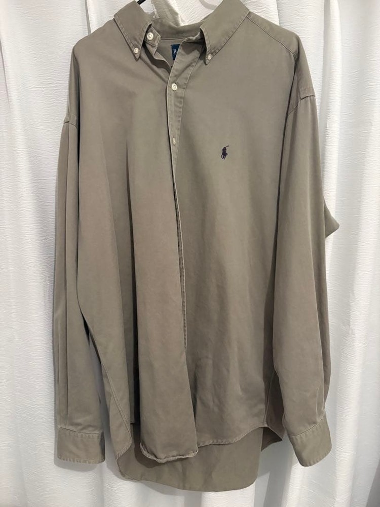 Ralph Lauren BLAKE Long Sleeve Button-Down Shirt Beige L For 14Y+ Japan