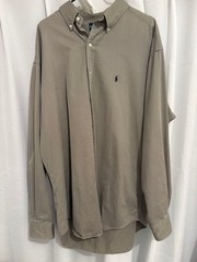 Ralph Lauren BLAKE Long Sleeve Button-Down Shirt Beige L For 14Y+ Japan