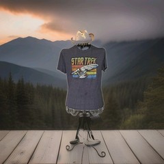 Star Trek Distressed Vintage Look T-Shirt L Gray