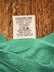 Homage Coach Of The Year Tee Shirt Green Yellow Medium Retro Style Made USA