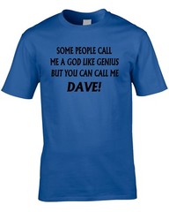 Dave T-Shirt Funny Birthday Personalise With Any Name Great Gift Present
