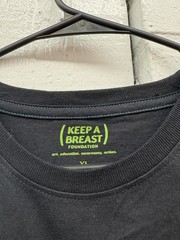 Keep A Breast Foundation Shirt Mens XL Black I Heart Boobies KAB 00 Charity Tee